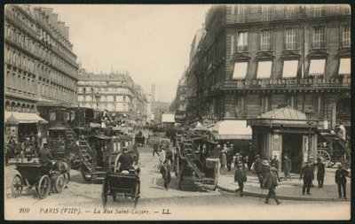 Rue Saint-Lazare in Paris by French Photographer